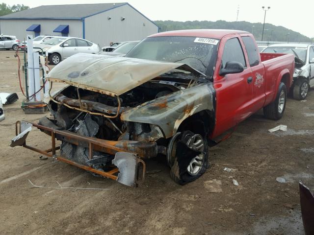 1D7HL32N03S177750 - 2003 DODGE DAKOTA SPO RED photo 2