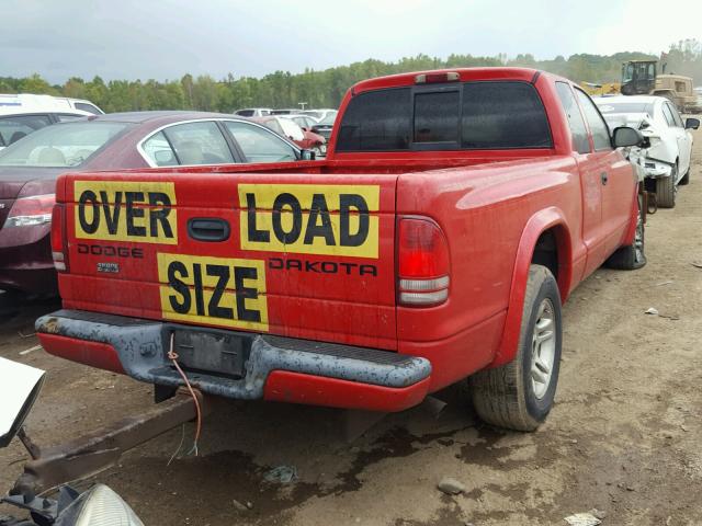 1D7HL32N03S177750 - 2003 DODGE DAKOTA SPO RED photo 4