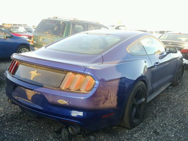 1FA6P8AM5G5316955 - 2016 FORD MUSTANG BLUE photo 4