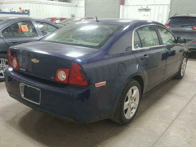 1G1ZG57B99F166561 - 2009 CHEVROLET MALIBU LS BLUE photo 4