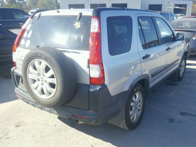 JHLRD78806C033766 - 2006 HONDA CR-V EX SILVER photo 4