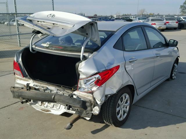 KMHCT4AE5EU725742 - 2014 HYUNDAI ACCENT GLS SILVER photo 4