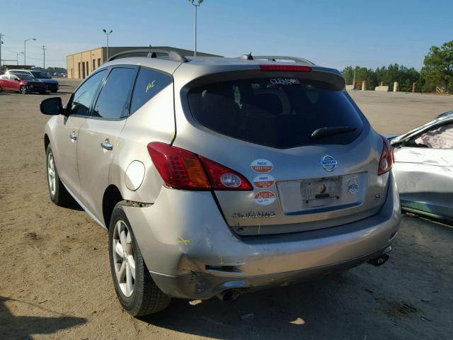 JN8AZ18UX9W010105 - 2009 NISSAN MURANO S GOLD photo 3