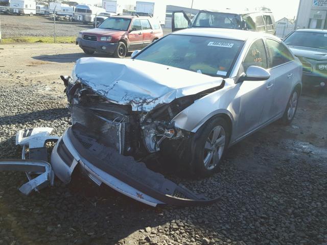 1G1P75SZ5E7100539 - 2014 CHEVROLET CRUZE SILVER photo 2