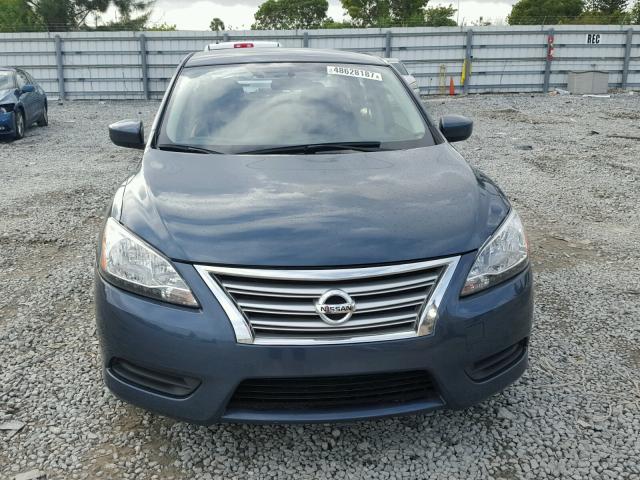 3N1AB7AP1EY302402 - 2014 NISSAN SENTRA S BLUE photo 9