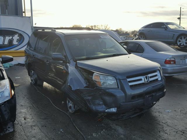 5FNYF28536B041195 - 2006 HONDA PILOT EX GRAY photo 1