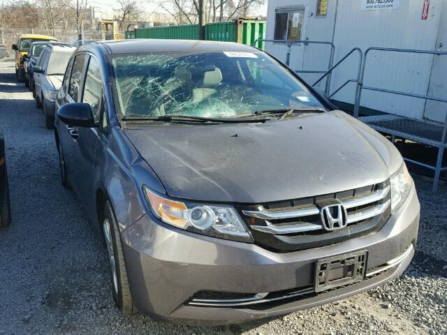 5FNRL5H20EB122934 - 2014 HONDA ODYSSEY LX GRAY photo 1