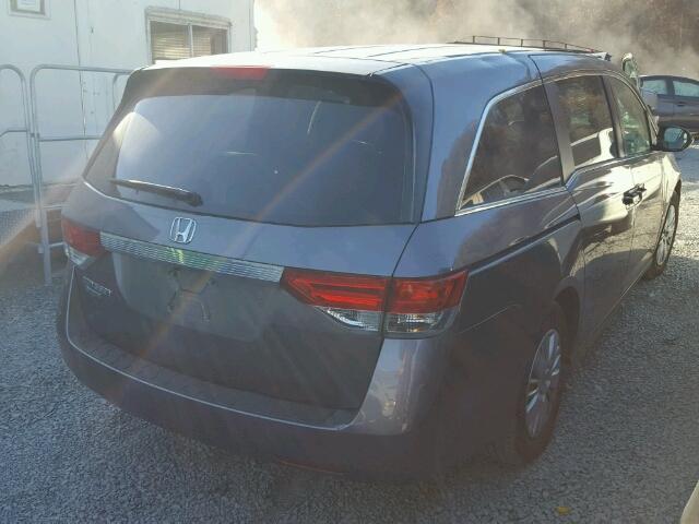 5FNRL5H20EB122934 - 2014 HONDA ODYSSEY LX GRAY photo 4