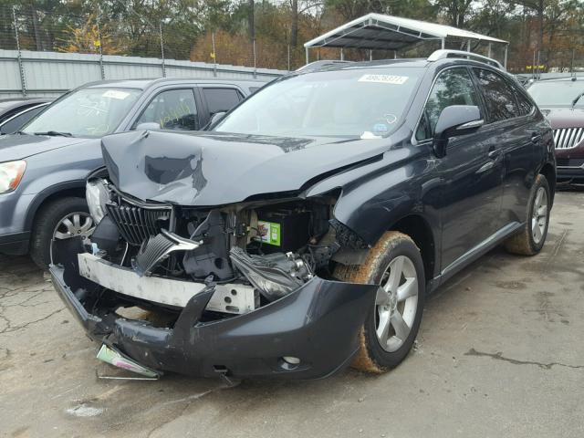 2T2BK1BA0AC049524 - 2010 LEXUS RX 350 BLACK photo 2