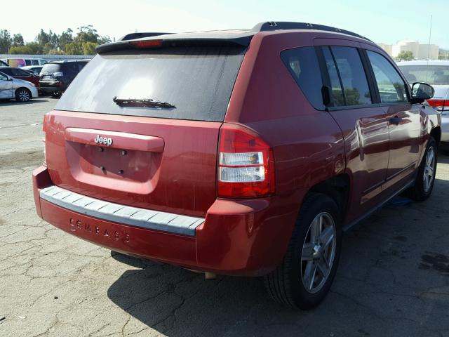 1J8FT47W18D661391 - 2008 JEEP COMPASS SP RED photo 4