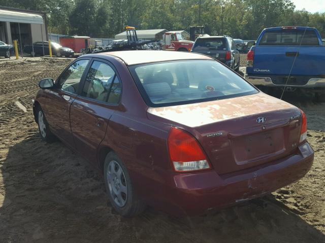 KMHDN45D83U558094 - 2003 HYUNDAI ELANTRA GL RED photo 3