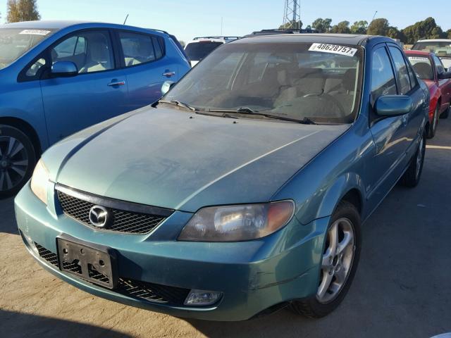 JM1BJ225020558735 - 2002 MAZDA PROTEGE DX TEAL photo 2