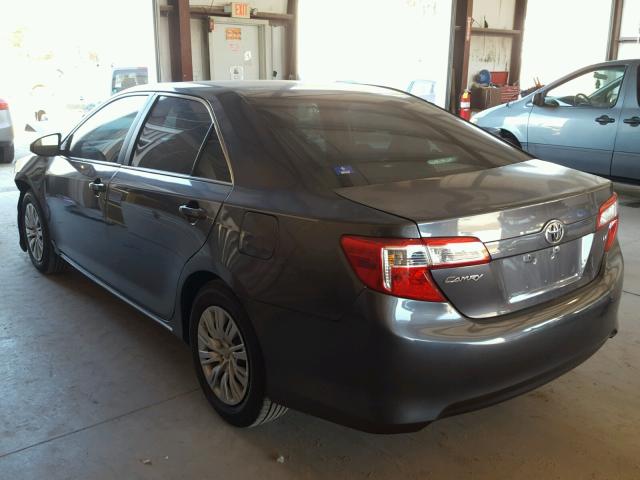 4T4BF1FK9DR313733 - 2013 TOYOTA CAMRY L GRAY photo 3