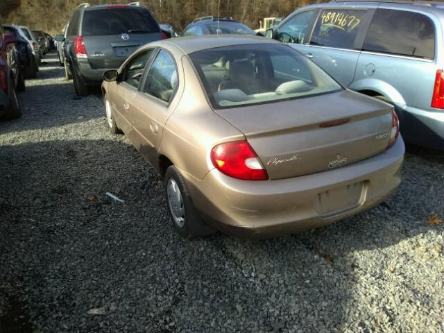 1P3ES46C21D260502 - 2001 PLYMOUTH NEON BASE 棕色 照片 3