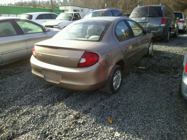 1P3ES46C21D260502 - 2001 PLYMOUTH NEON BASE 棕色 照片 4