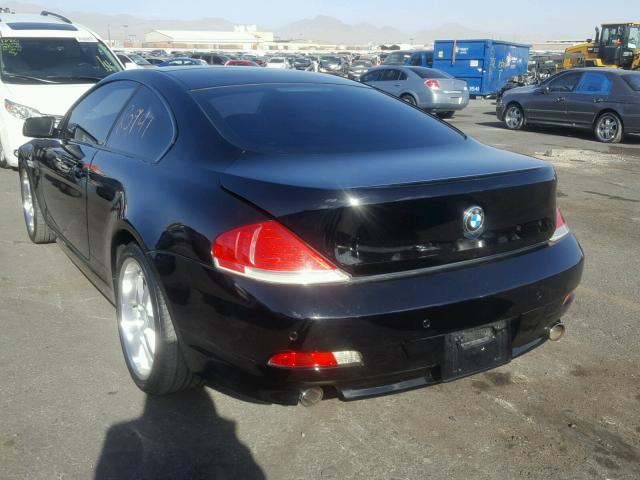 WBAEH73495B193196 - 2005 BMW 645 CI AUT BLACK photo 3