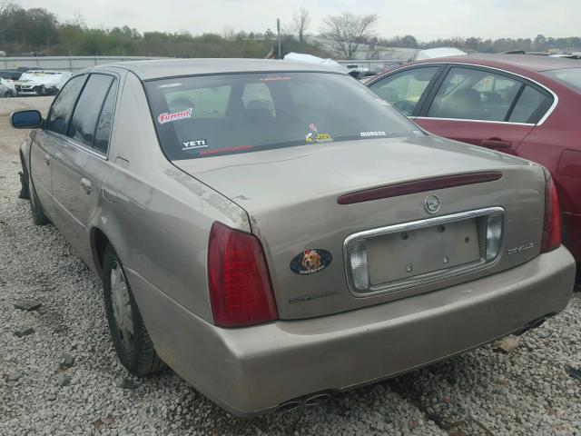 1G6KD54Y03U265253 - 2003 CADILLAC DEVILLE BEIGE photo 3