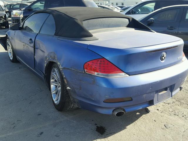 WBAEK13486CN77402 - 2006 BMW 650 I BLUE photo 3