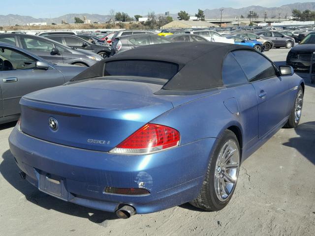 WBAEK13486CN77402 - 2006 BMW 650 I BLUE photo 4