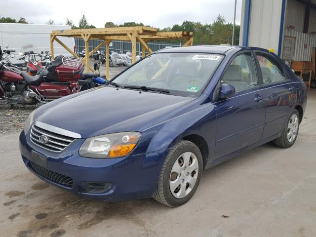 KNAFE222995599063 - 2009 KIA SPECTRA EX BLUE photo 2