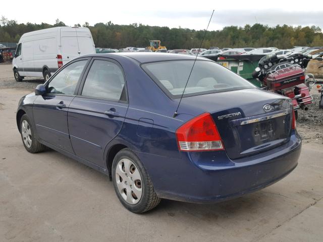 KNAFE222995599063 - 2009 KIA SPECTRA EX BLUE photo 3