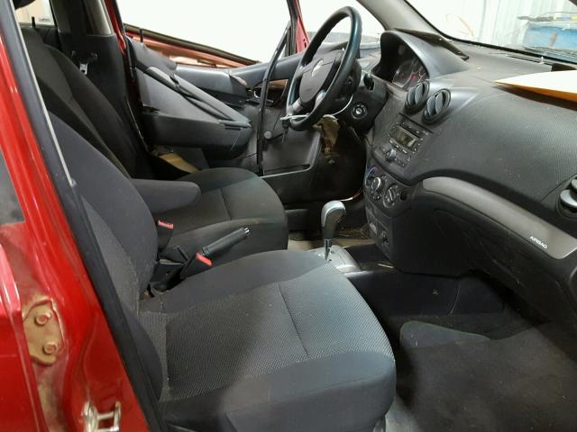 KL1TD56638B049646 - 2008 CHEVROLET AVEO BASE RED photo 5