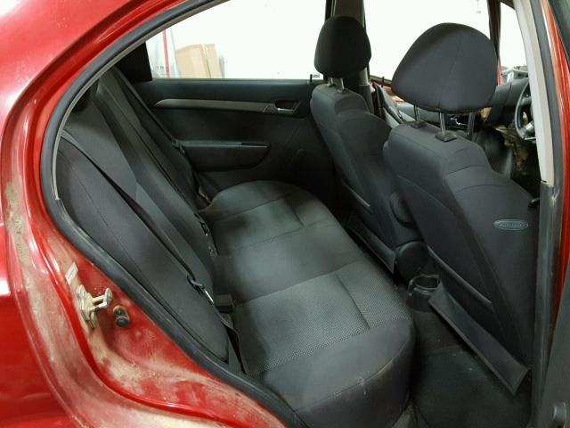 KL1TD56638B049646 - 2008 CHEVROLET AVEO BASE Qırmızı foto 6
