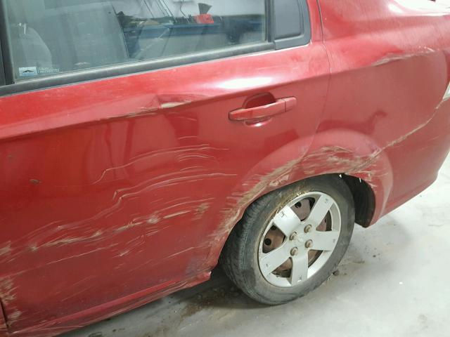 KL1TD56638B049646 - 2008 CHEVROLET AVEO BASE Qırmızı foto 9