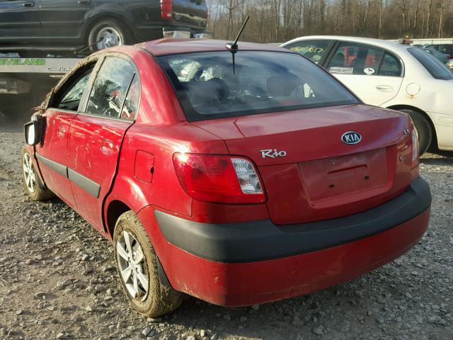 KNADE223396501252 - 2009 KIA RIO BASE RED photo 3