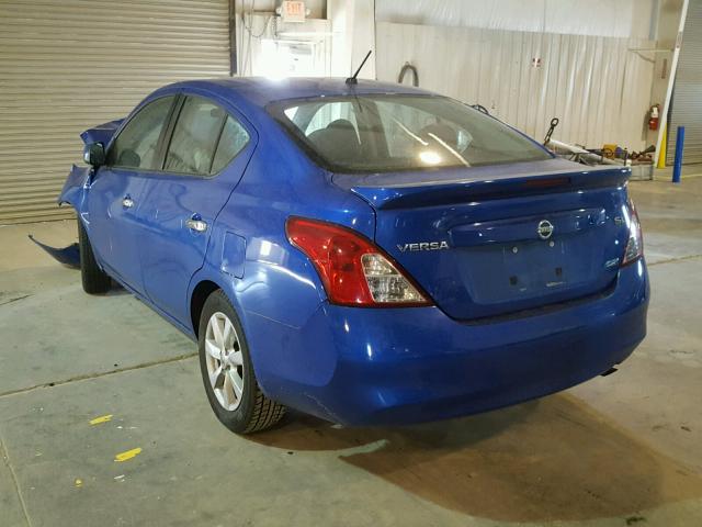 3N1CN7AP6DL862041 - 2013 NISSAN VERSA S BLUE photo 3