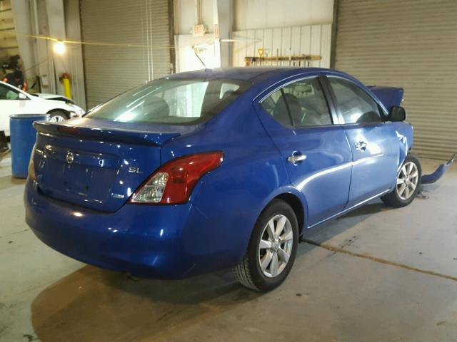 3N1CN7AP6DL862041 - 2013 NISSAN VERSA S BLUE photo 4