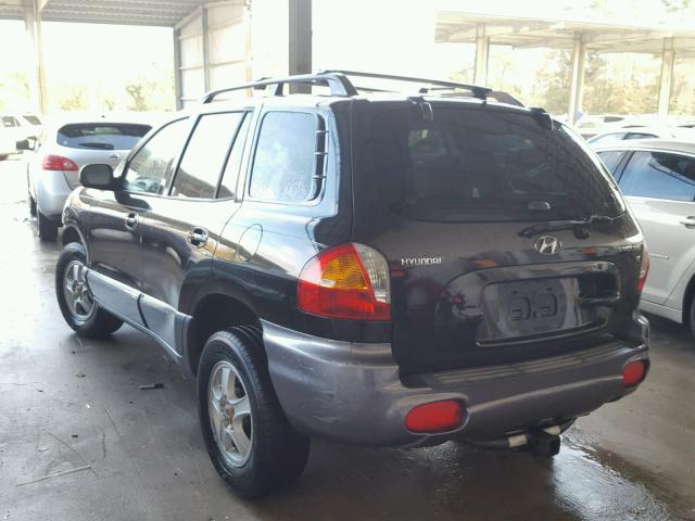 KM8SC13D74U739297 - 2004 HYUNDAI SANTA FE G BLACK photo 3