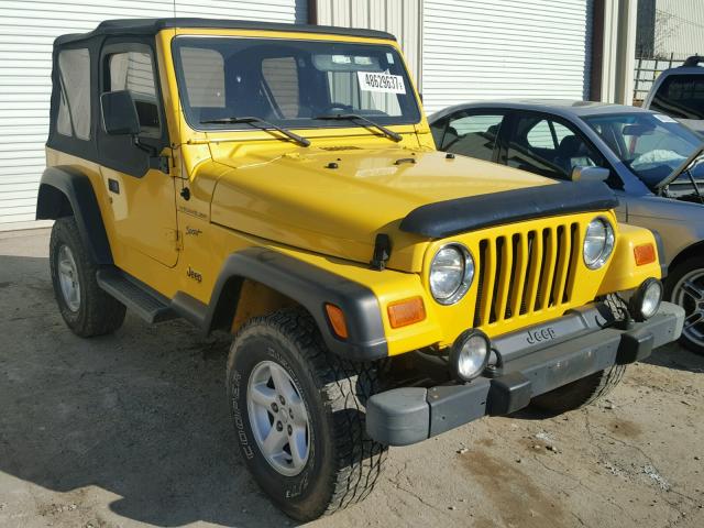 1J4FA49S42P702121 - 2002 JEEP WRANGLER / YELLOW photo 1