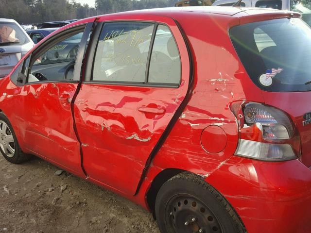 JTDKT903595259548 - 2009 TOYOTA YARIS RED photo 9