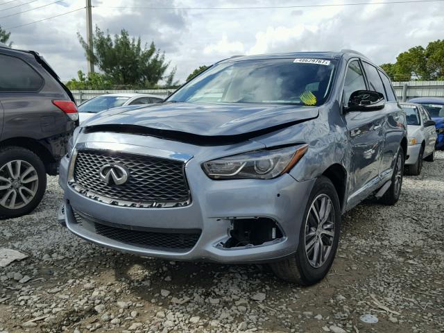 5N1DL0MM8HC541325 - 2017 INFINITI QX60 BLUE photo 2