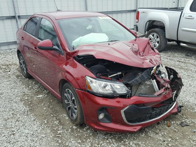 1G1JD5SH6H4124070 - 2017 CHEVROLET SONIC LT RED photo 1