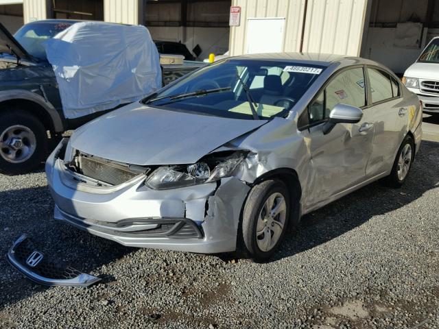 19XFB2F56EE225511 - 2014 HONDA CIVIC LX SILVER photo 2