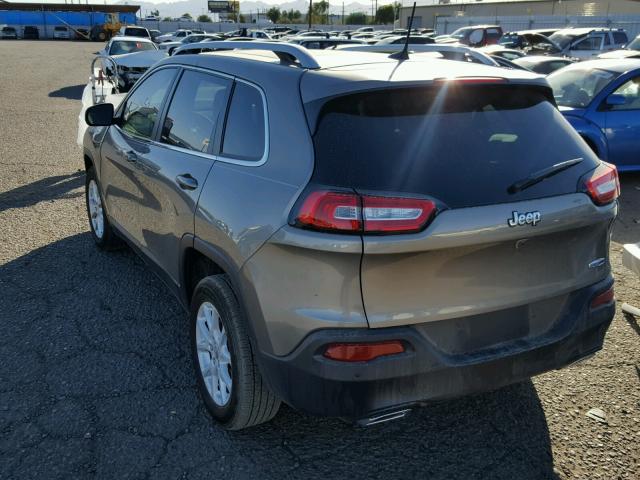 1C4PJLCS6HW661809 - 2017 JEEP CHEROKEE L BROWN photo 3