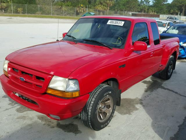 1FTYR14V1YPC17354 - 2000 FORD RANGER SUP RED photo 2