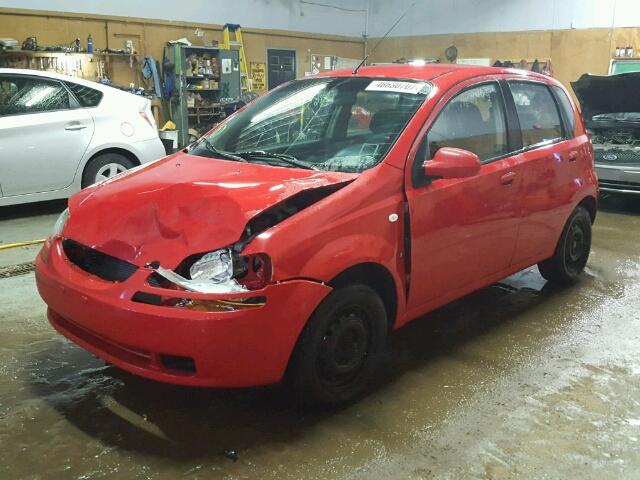 KL1TD666X8B239871 - 2008 CHEVROLET AVEO BASE RED photo 2