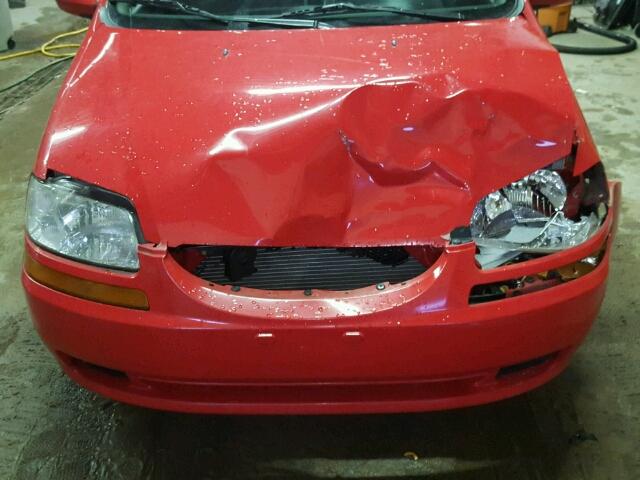 KL1TD666X8B239871 - 2008 CHEVROLET AVEO BASE RED photo 7