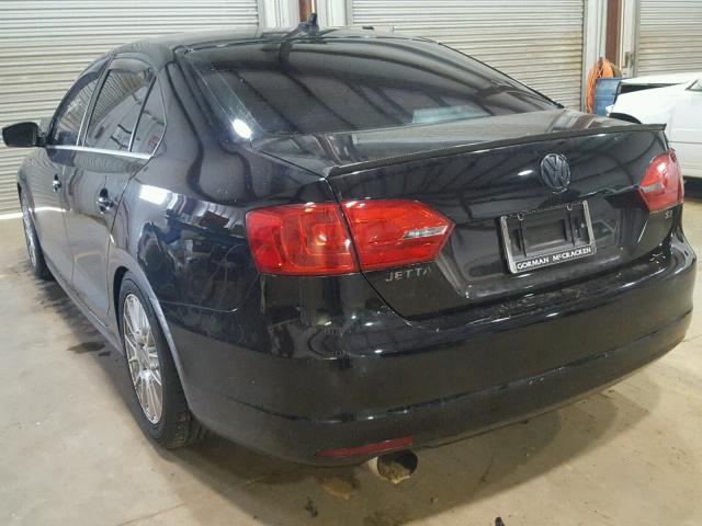 3VWD07AJ7EM429526 - 2014 VOLKSWAGEN JETTA SE BLACK photo 3