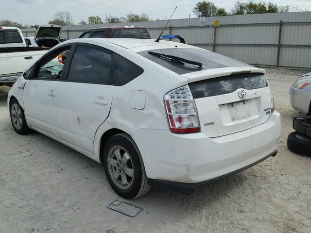 JTDKB20U287798957 - 2008 TOYOTA PRIUS WHITE photo 3