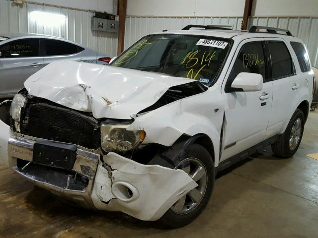 1FMCU04118KC31814 - 2008 FORD ESCAPE LIM WHITE photo 2