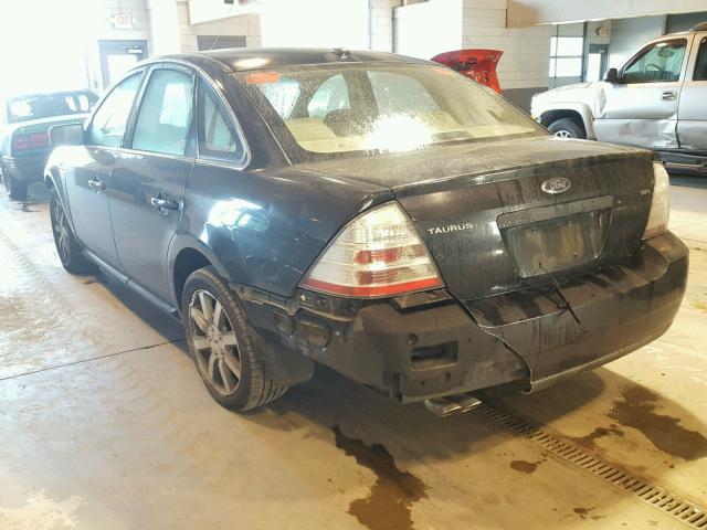 1FAHP24W99G100536 - 2009 FORD TAURUS SEL BLACK photo 3