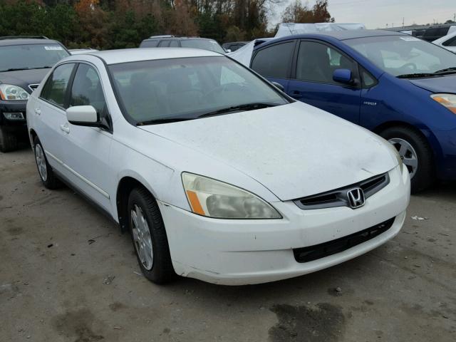 1HGCM56393A096162 - 2003 HONDA ACCORD LX WHITE photo 1