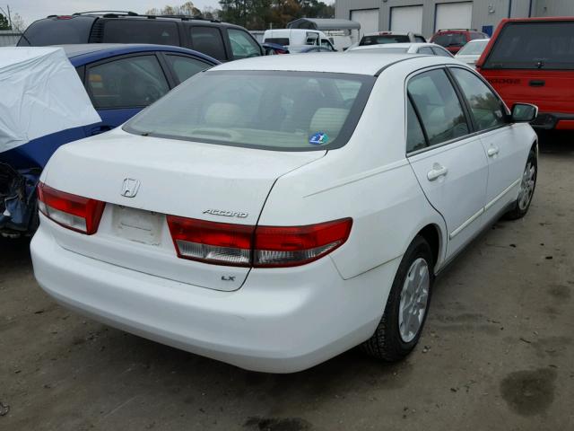 1HGCM56393A096162 - 2003 HONDA ACCORD LX WHITE photo 4