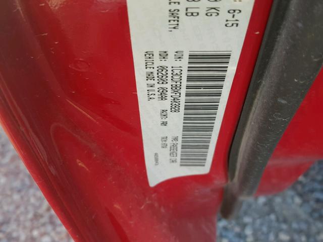 1C3CDFBBXFD403928 - 2015 DODGE DART SXT RED photo 10