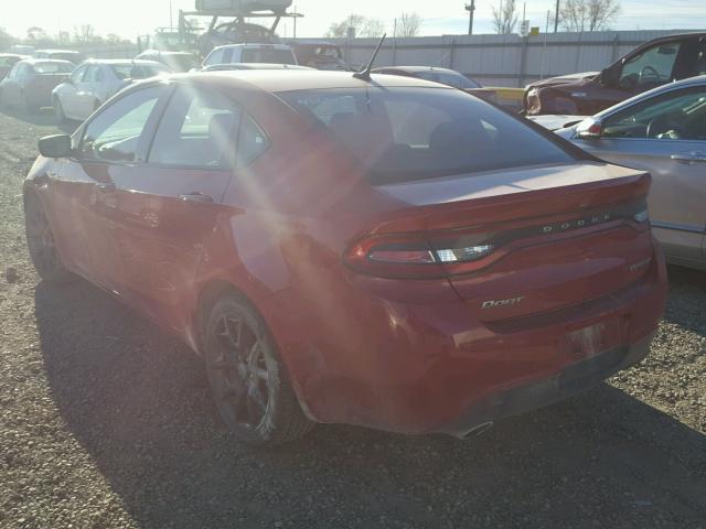 1C3CDFBBXFD403928 - 2015 DODGE DART SXT RED photo 3