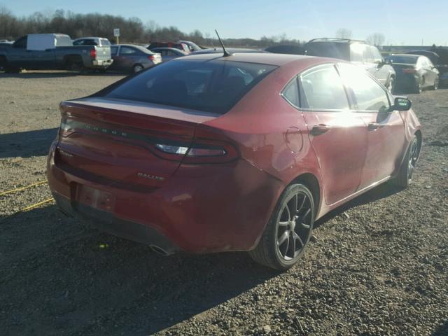 1C3CDFBBXFD403928 - 2015 DODGE DART SXT RED photo 4